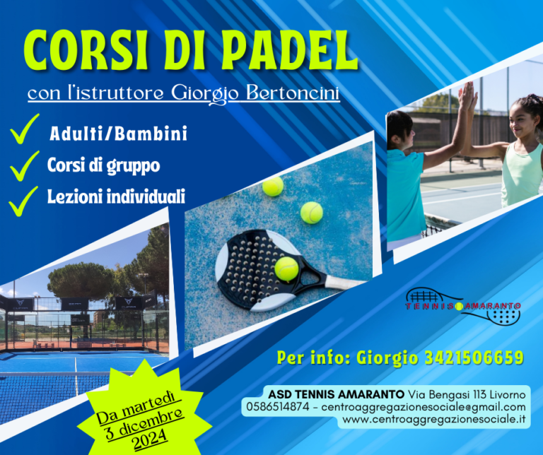 corsi di padel livorno